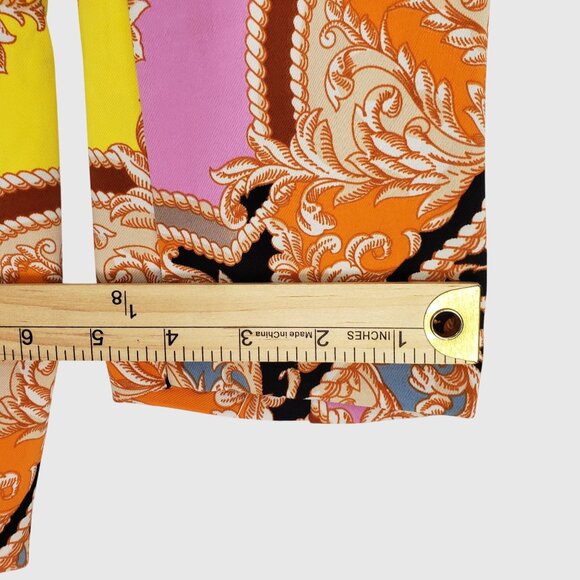 Intempo Womens Paisely Blazer Plus Pink Multicolor Italian Style Boxy Size M - Picture 6 of 8